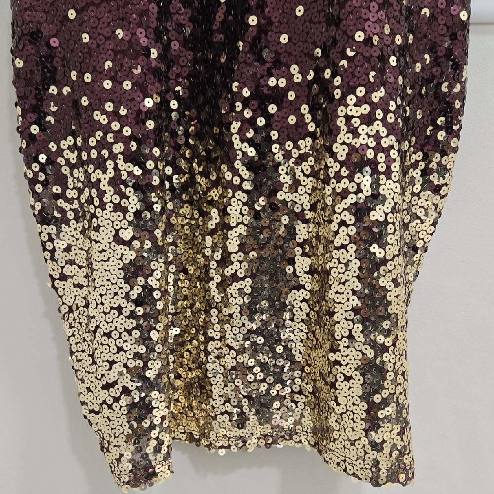 VENUS Burgundy and Gold Sequin Mini Dress **NWOT** - Picture 12 of 15